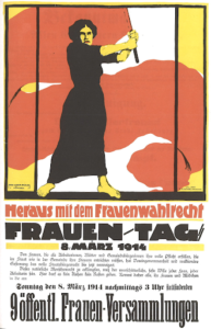 affiche de karl maria stadler pour la journee du 8 mars 1914